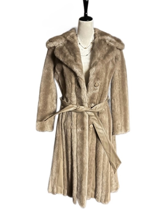 Jet Set California ~ Women’s Size 12 ~ Vintage (1970’s) ~ Dress Fur Coat ~ New - Picture 3 of 16
